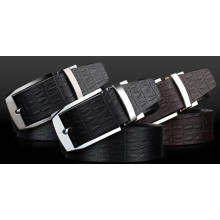 men's reversible zinc alloy black brown double sides usage leather belt